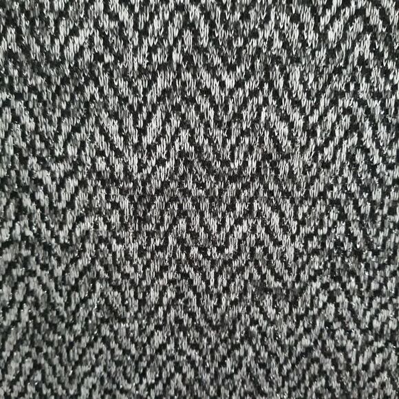 Christopher Banks Tunic Top Womens Large Black Gray Silver Metallic Side Front Z - Picture 5 of 12